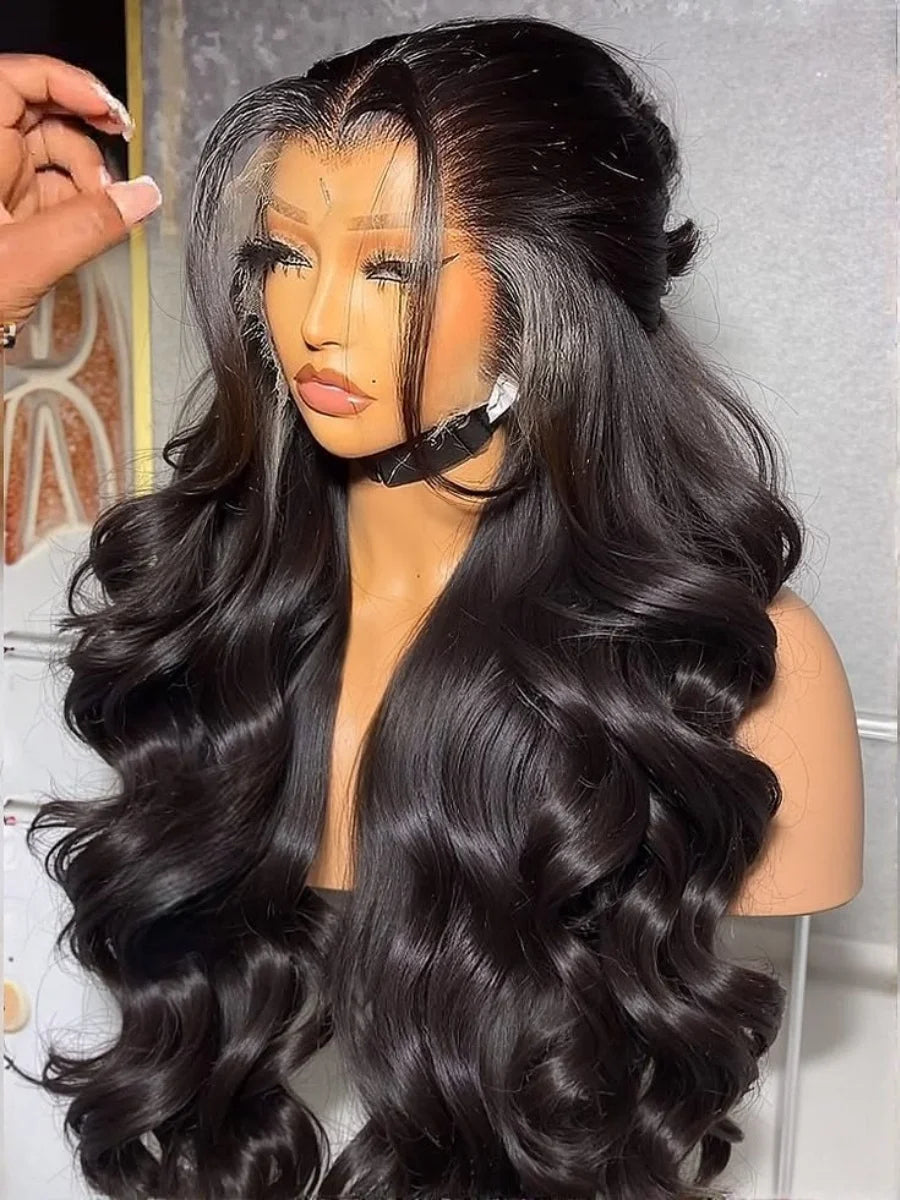 Lace Front Wig – Glueless HD Lace 40in – Body Wave – Natural Black | KIMLUD