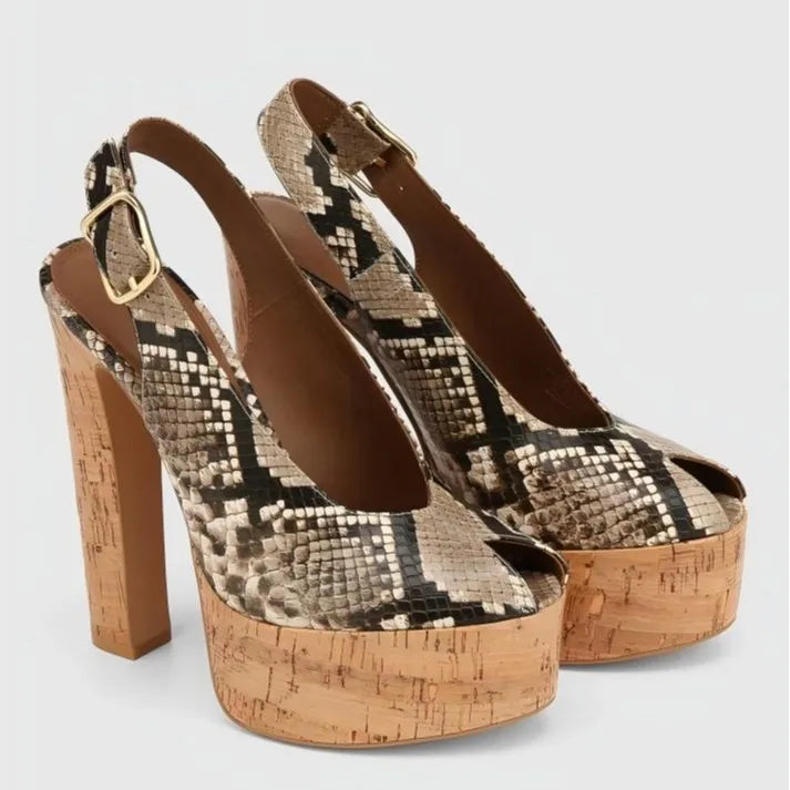 Sandals – Thick Sole High Heel Platform – Platform – Transparent | KIMLUD