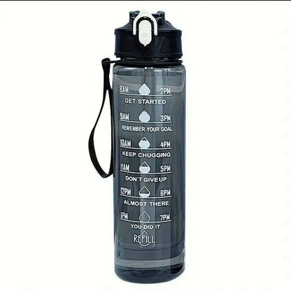 KIMLUD, 800ml/27oz Large Capacity Sports Water Bottle Leak Proof Plastic Drinking Cup With Time Scale Suitable For Travel Fitness Sports, KIMLUD Womens Clothes