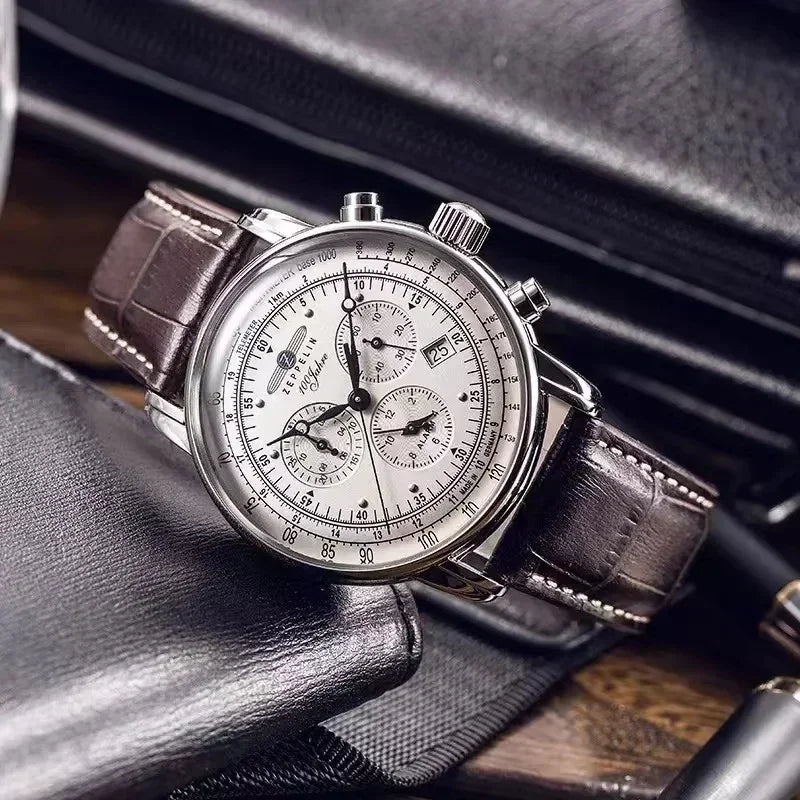 Stainless Steel Automatic Wristwatch — Black | KIMLUD