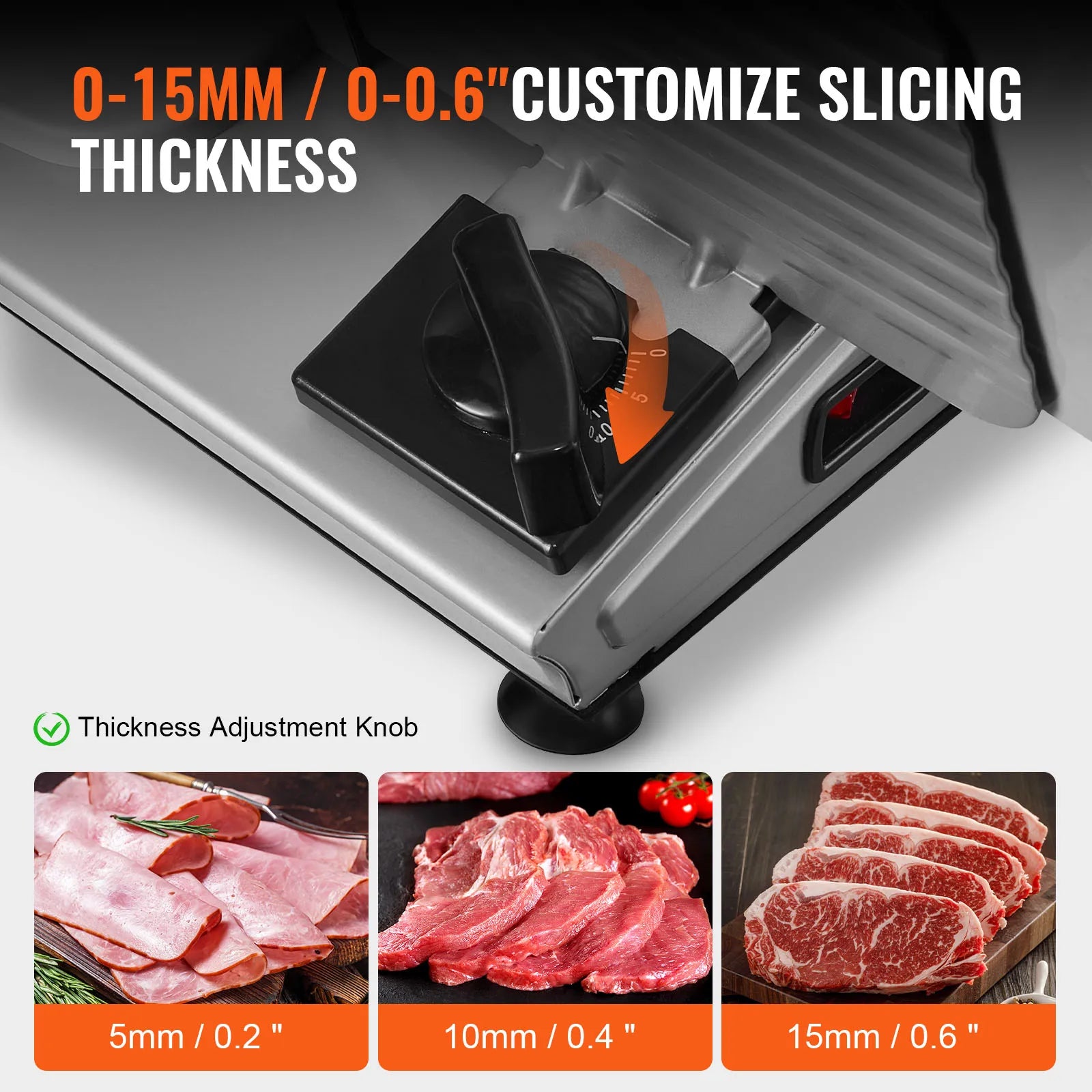 Stainless Steel Meat Slicer Electric — Silver | KIMLUD