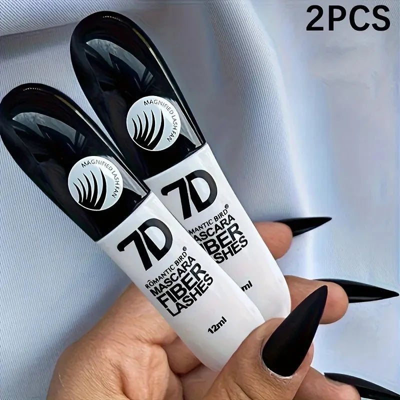 7D Fiber Mascara Set Waterproof Curling — Black | KIMLUD