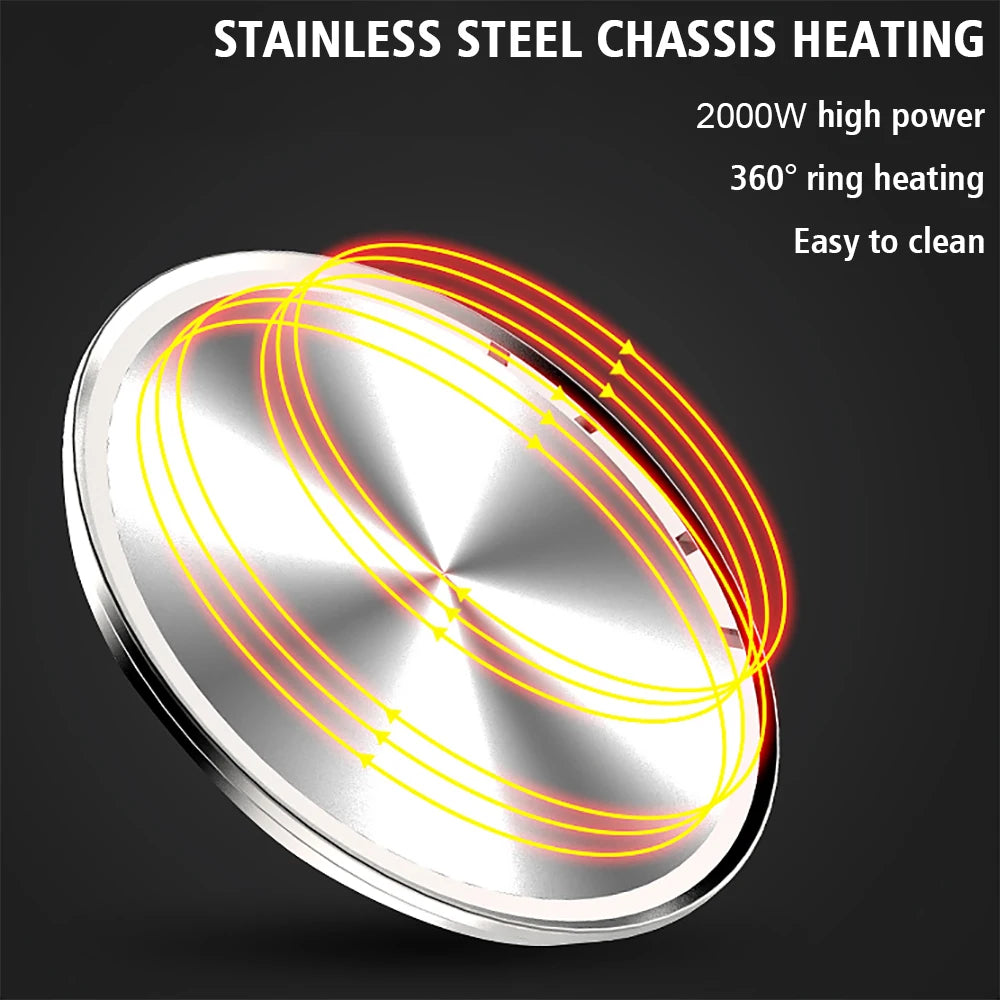 Glass Health Preserving Electric Kettle — Clear | KIMLUD
