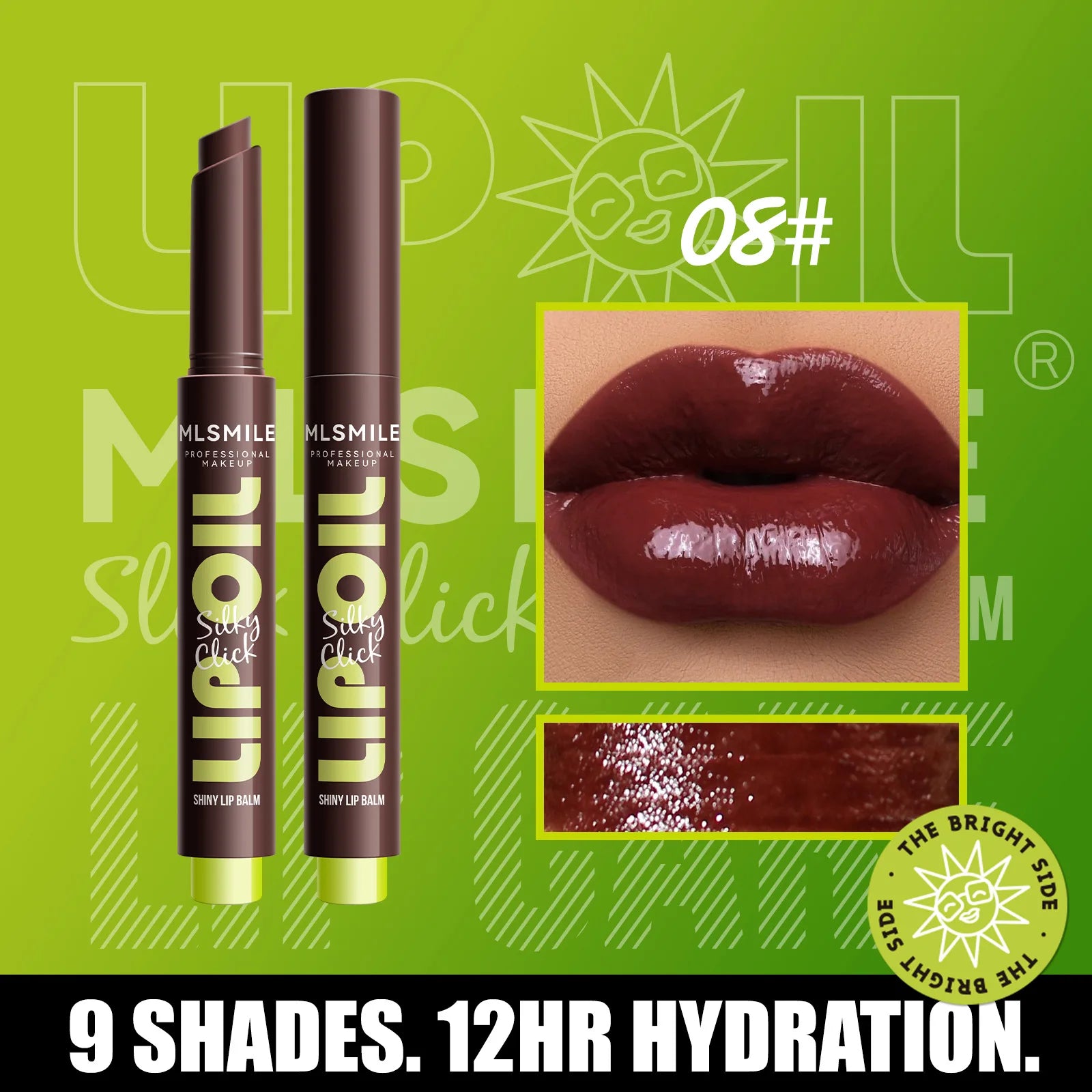 MLSMILE Multicolor Silky Lipstick Hydrating Lip Balm Long Lasting Mirror Gloss Oil Nourishing Radiant Press