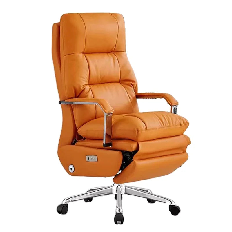 High-end Electric Leather Office Chair with Massage Function Luxury Multifunctional Large Class Computer Chair  Chair gamer