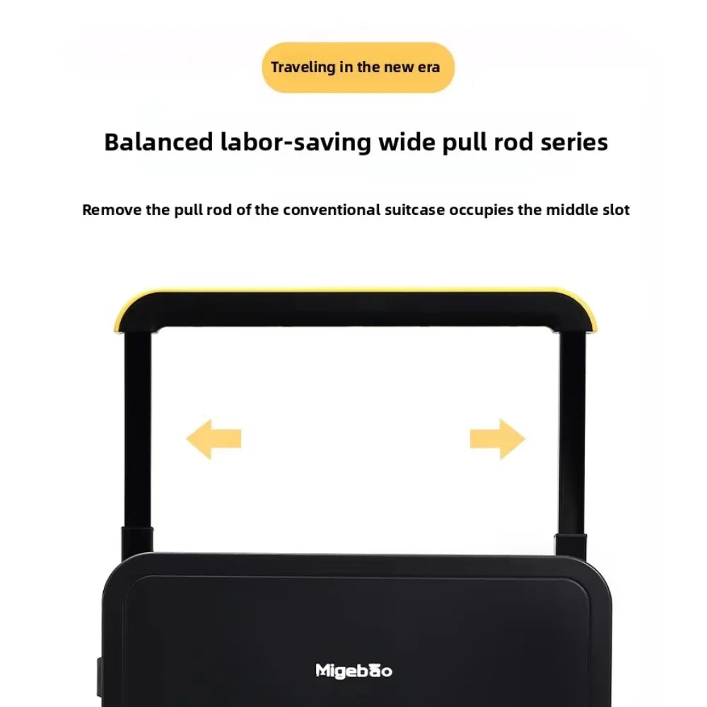 Wide Handlebar Rolling Luggage High-quality Durable PC Material Travel Balance Trolley Suitcase with 360° Spinner Wheel TSA Lock