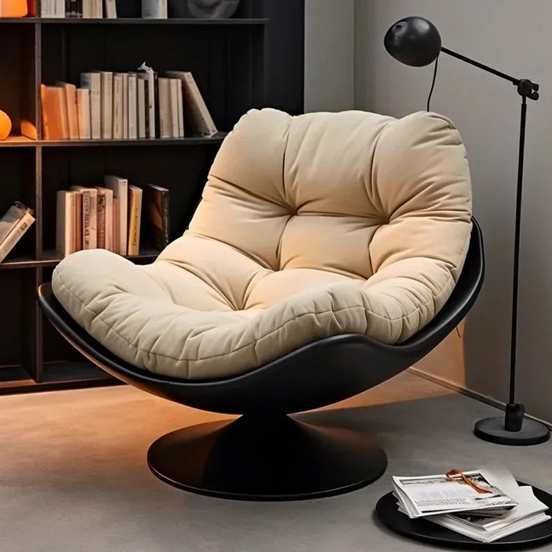 Modern Luxury Lounge Chair for Living Room Study Balcony Single Seat Swivel Leisure Chair Reading Lazy Sofa for Room Balcony