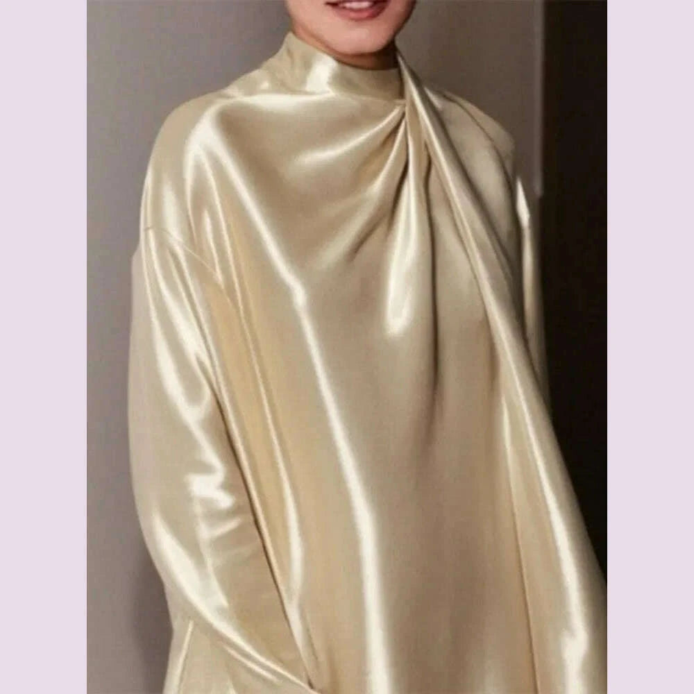 bonboho-womens-elegant-dress-high-neck-long-sleeves-pleated-dress-2025-summer-new-champagne-above-knee-evening-dresses-kimlud-kimlud-33916046