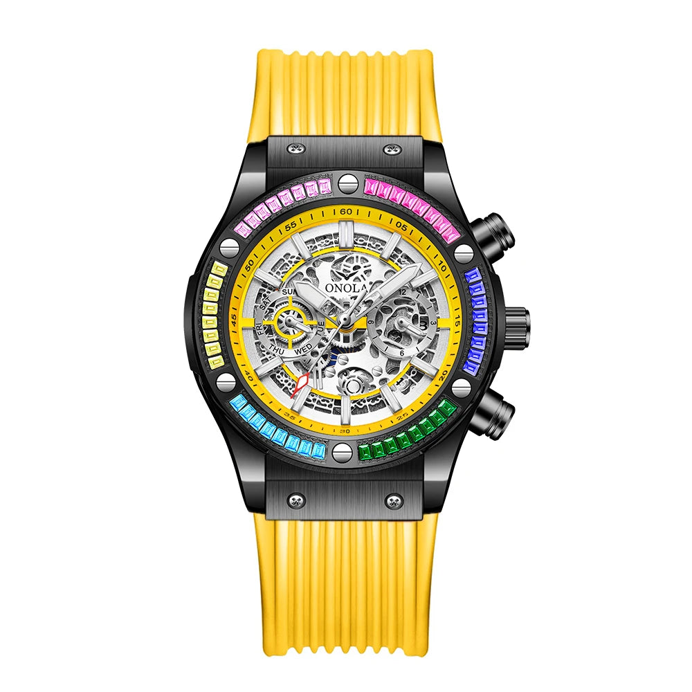 2025 Classic Luxury Watch for Menes  Multifunction Sports Waterproof Luminous Casual Clock ONOLA Men Mechanic Watches