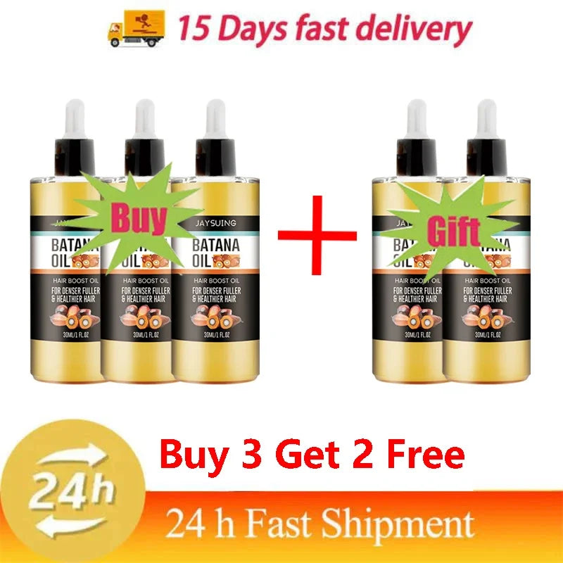 Batana Oil Hair Growth Set Traction Alopecia Treatment Anti-Hair Loss — Golden Amber | KIMLUD