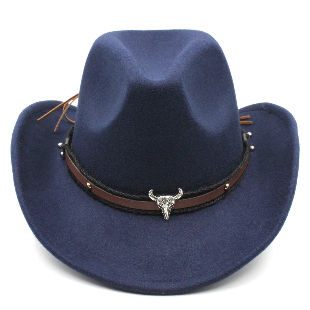 Cotton-Polyester Western Cowboy Hat Unisex Kids Costume Accessory for Halloween Masquerade — Brown | KIMLUD