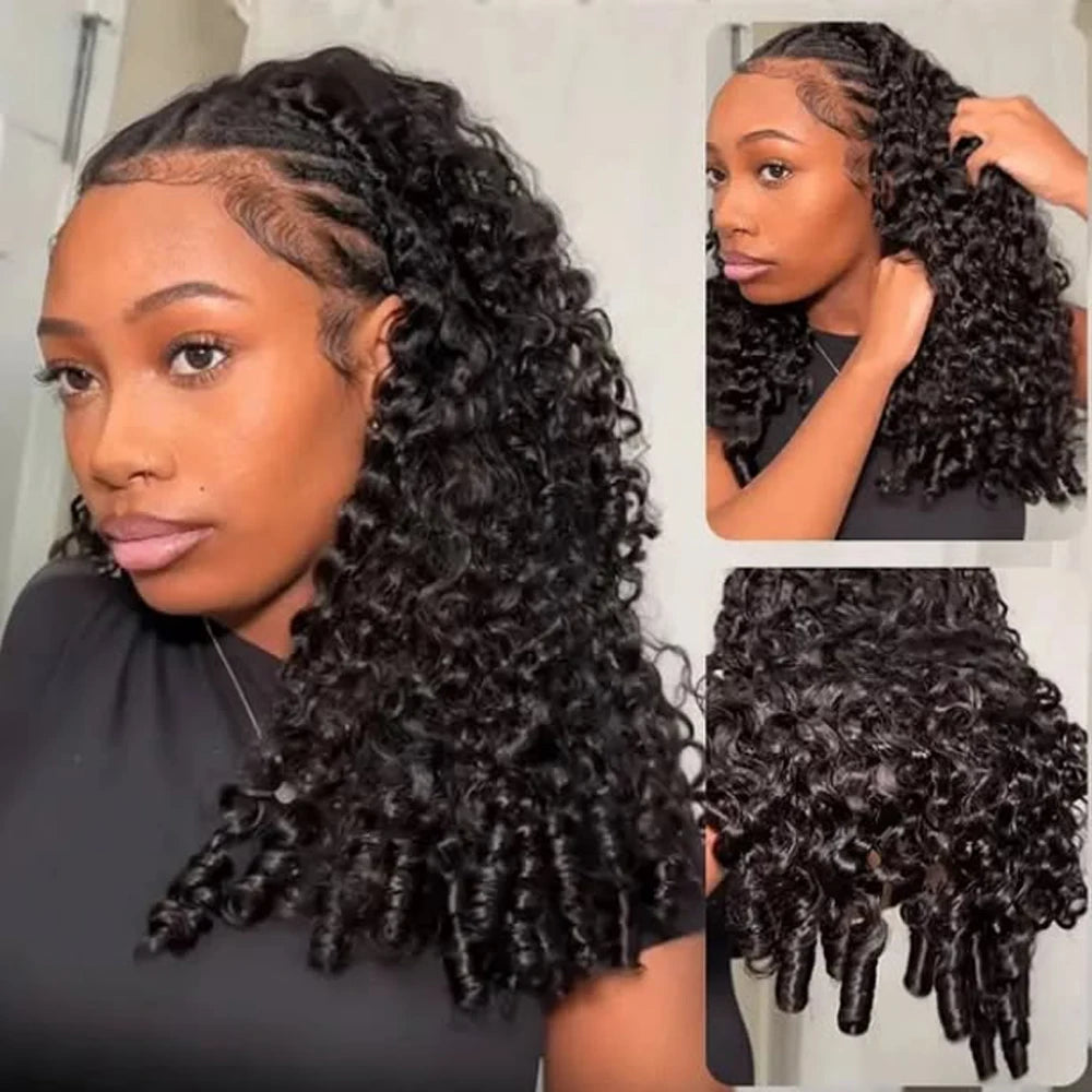 Half Wig - Glueless Burmese Curly - Remy Human Hair - 26 Inch | KIMLUD