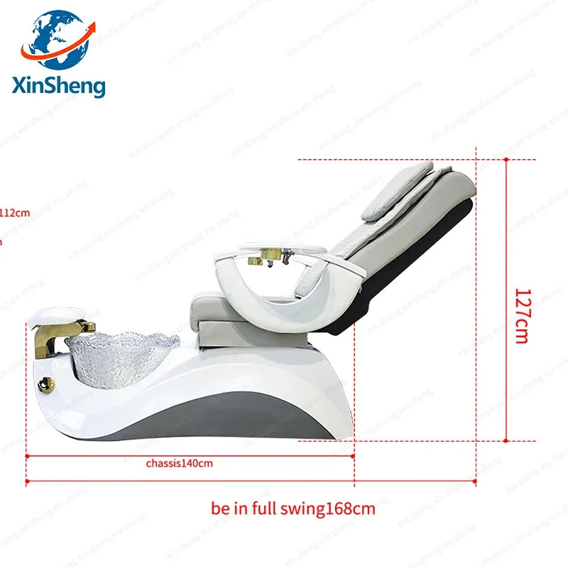 XinSheng Salon Chairs Pedicure Chair SPA Furniture Electric Massage Chair Nail Sofa Bed Couch Couches Foot Bath Foot Soaking