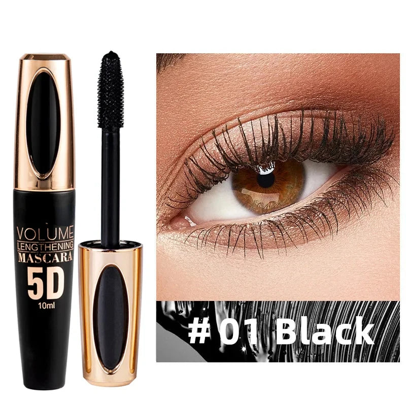 5D Mascara Makeup Waterproof Sweatproof Non-smudgy Slim Color Purple Blue White  Mascara Waterproof  Cosmetics