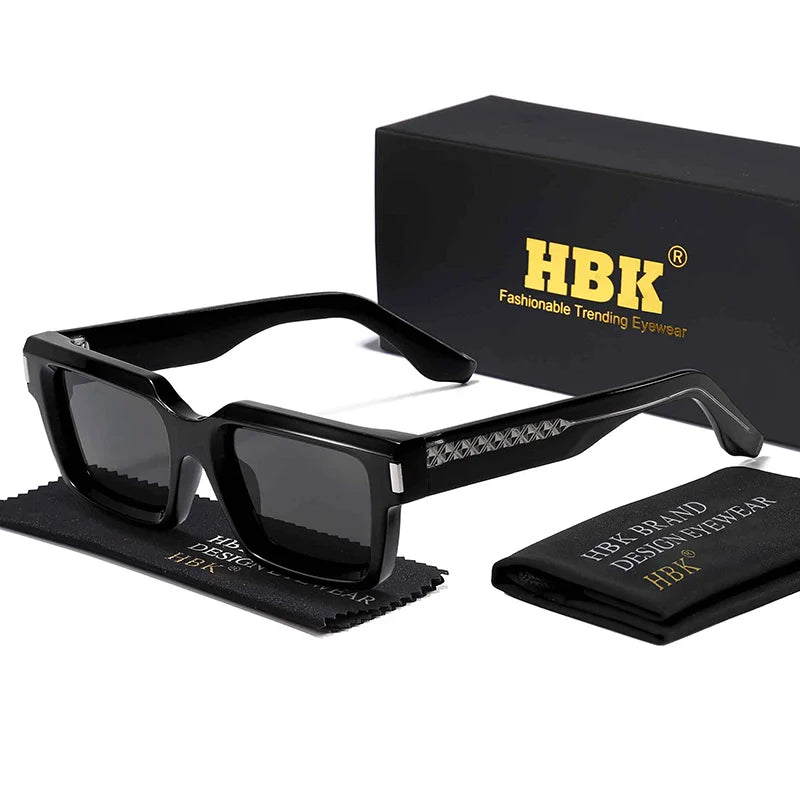 Punk Vintage Square Sunglasses Small Frame — Black | KIMLUD