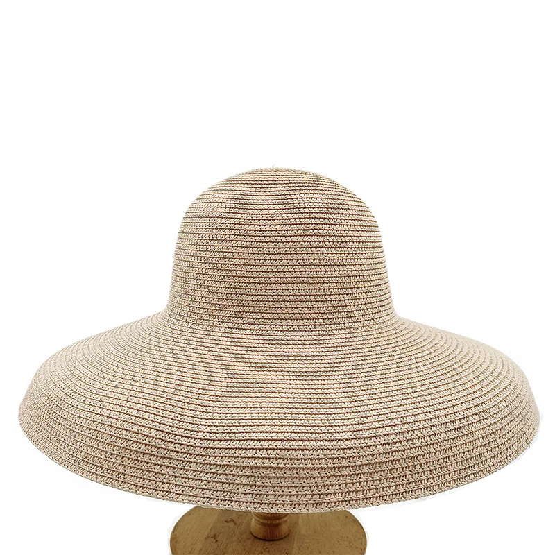 Straw Sun Hat Hepburn Foldable — Rose Red | KIMLUD