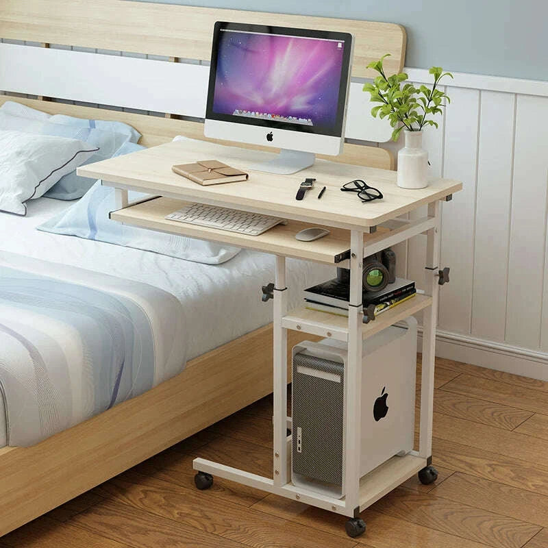 KIMLUD, Multifunction Lift Removable Bedside Table Home Laptop Table Bedroom Lazy Table Bed Writing Desk Minimalist Desk Table, KIMLUD Womens Clothes