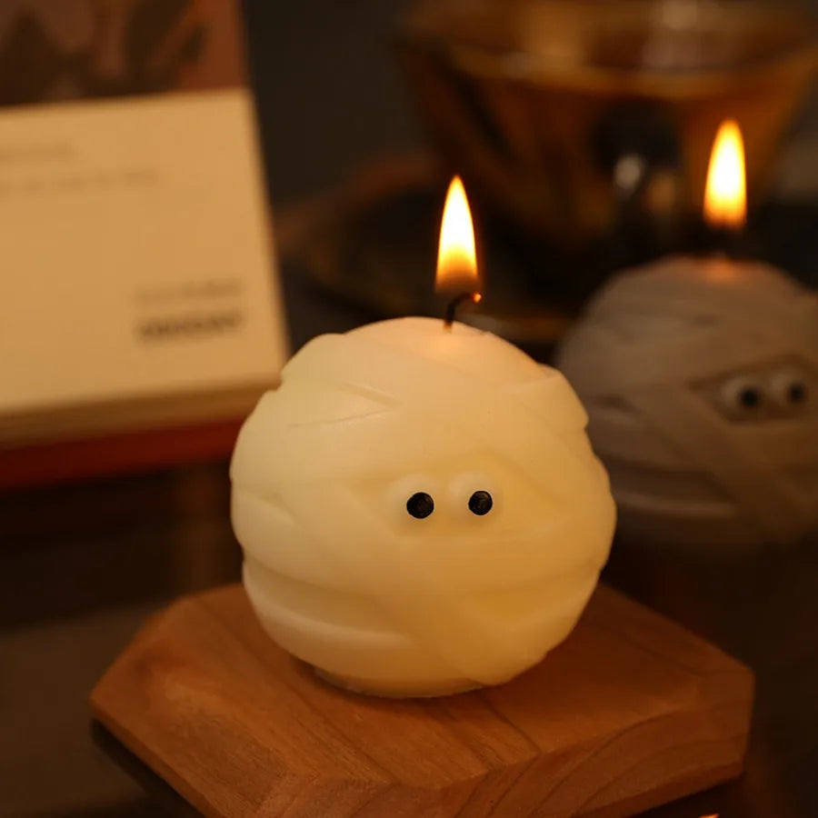 KIMLUD, 1pc Halloween Mummy Candle Handmade Scented Candle for Halloween Decoration, Holiday Party and Home Decoration, Halloween Gift, KIMLUD Womens Clothes