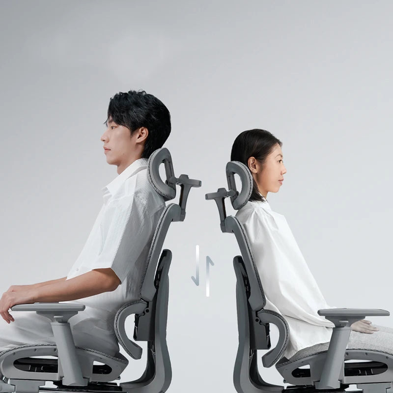 Mesh Chair High Density Cushioning — Soft Gray | KIMLUD