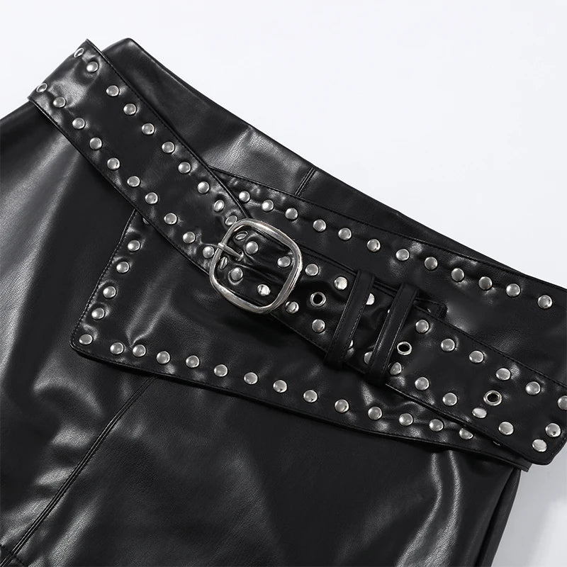 Jacket Skirt Set - Studded Trim - Cropped Zip-Up - Women | KIMLUD