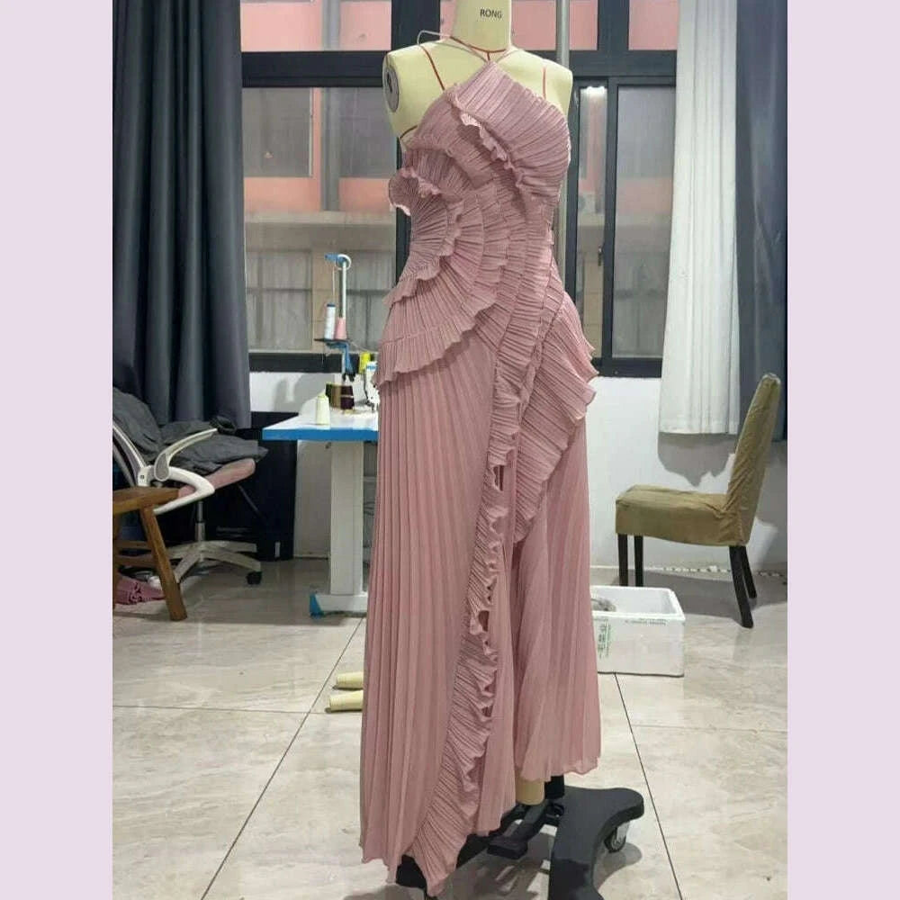 sexy-halter-neck-pleated-ruffled-long-dress-women-pink-sleeveless-backless-lace-up-folds-slim-dresses-evening-party-gownskimlud-womens-fashion-34600153