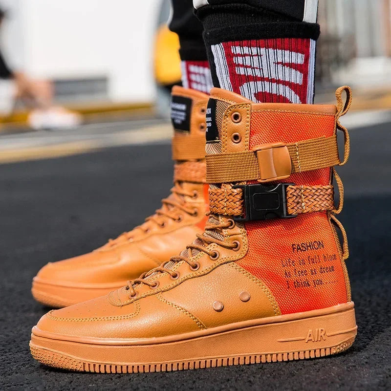 Ankle Boots – Buckle Strap – Canvas – | KIMLUD