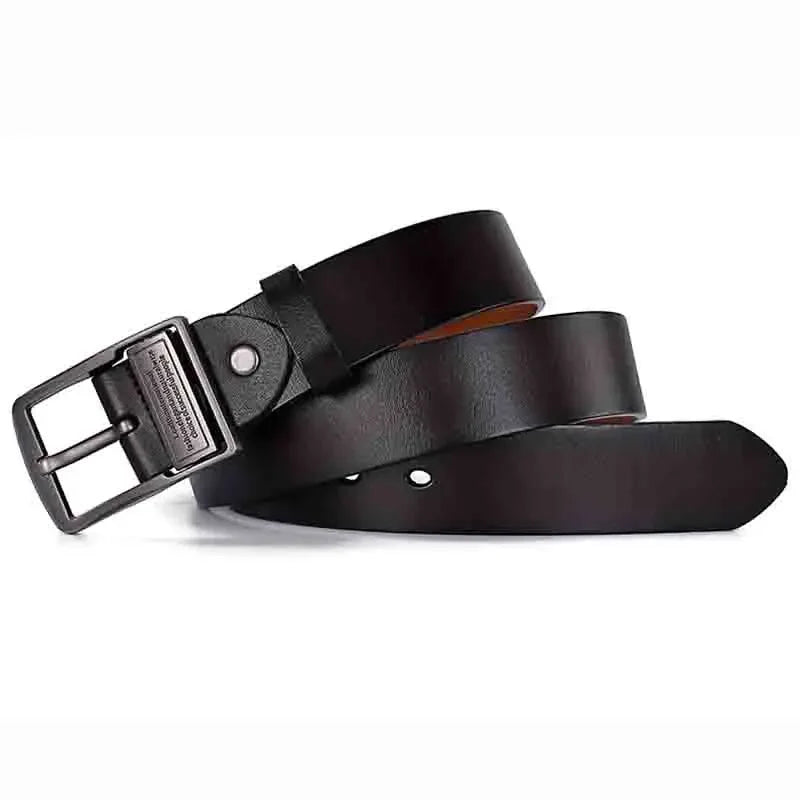 2023 Real Genuine Leather Belts for Men Luxury Designer Brand High Quality Plus Size 130 140 150 160 170 cm Male Pin Buckle Belt