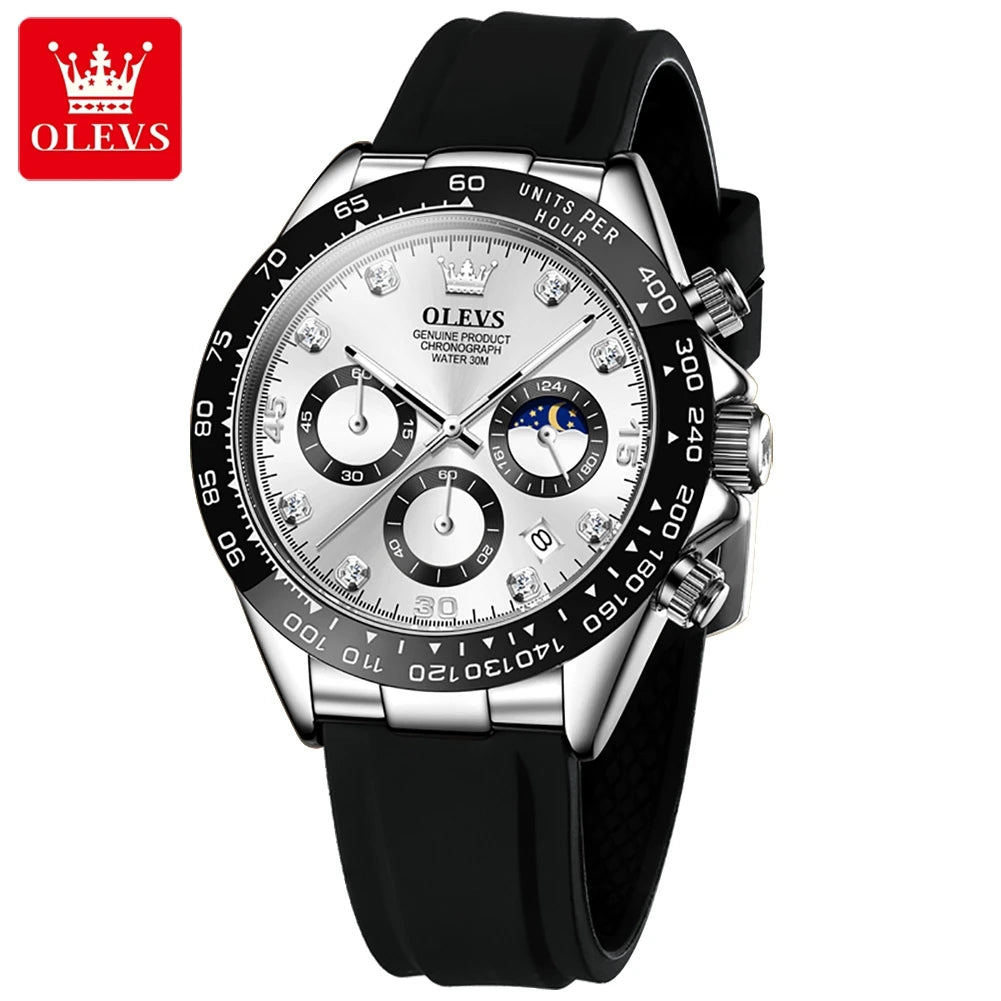 OLEVS 2875 Luxury Men Watch Quartz Man Watches Waterproof Luminous Top Brand Watch for Men Date Chronograph Sport Wristwatch