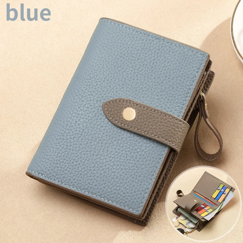 Wallet – Retro Clamshell Design – Genuine Cow Leather | KIMLUD