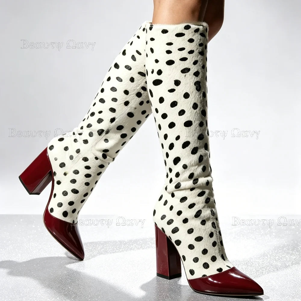 Leopard Print Boots – Pointed Toe – Green | KIMLUD
