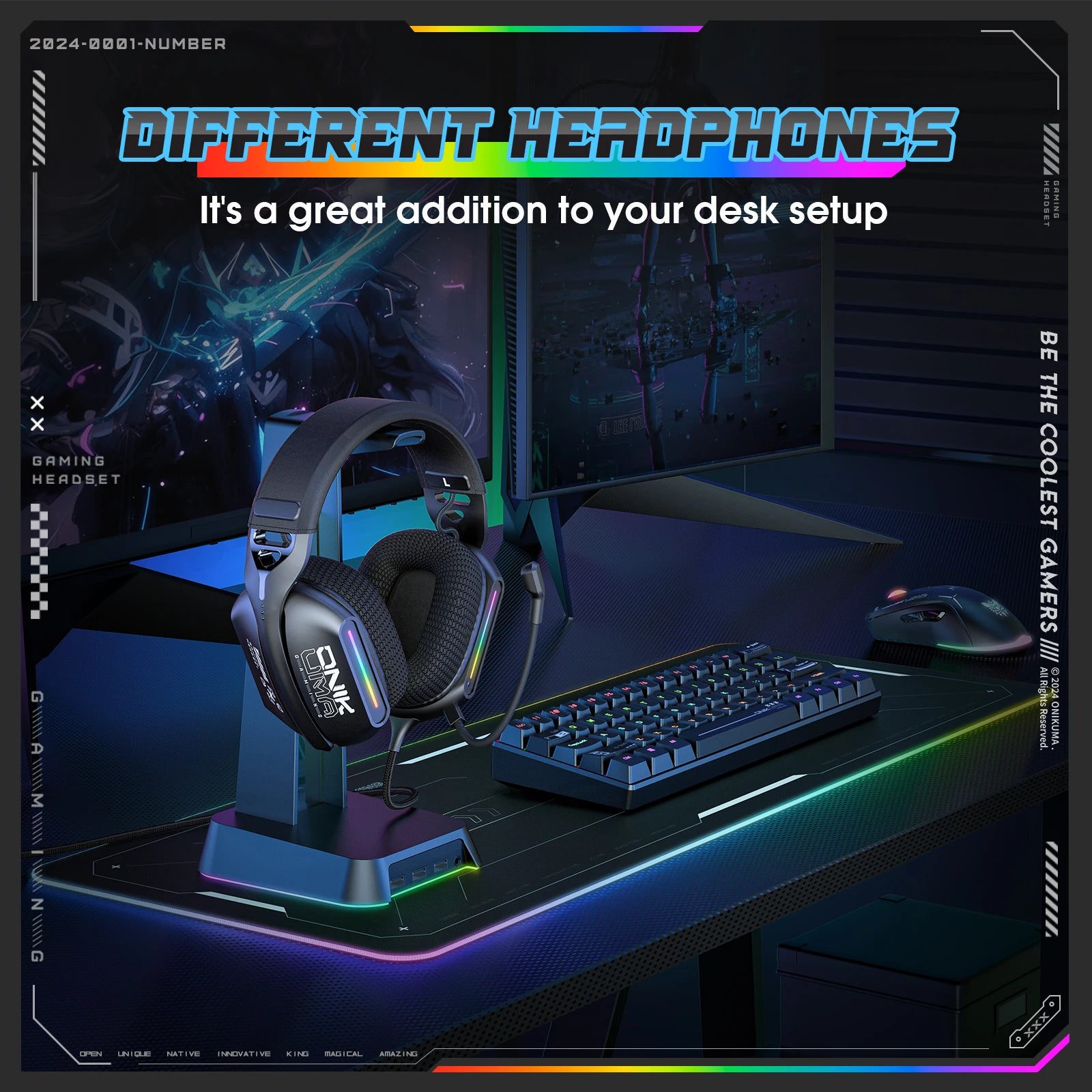 KIMLUD, ONIKUMA  X12 Gaming Headset for PS4 PS5 PC Over Ear Headphones with Surround Sound Wired 3.5mm Headphones  for Laptop Mobile, KIMLUD Womens Clothes