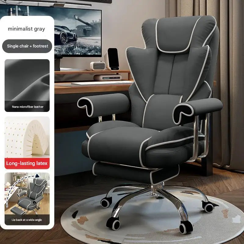 Ergonomic Kneeling Office Chair Cortex Upholstery With Contoured Backrest And Five-Star Mobility — Cream Ivory | KIMLUD