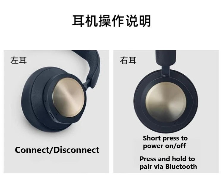 KIMLUD, B&O Beoplay Portal Over-Ear True Wireless Bluetooth Headphones Gaming Headset Active Noise Cancelling (ANC), KIMLUD Womens Clothes