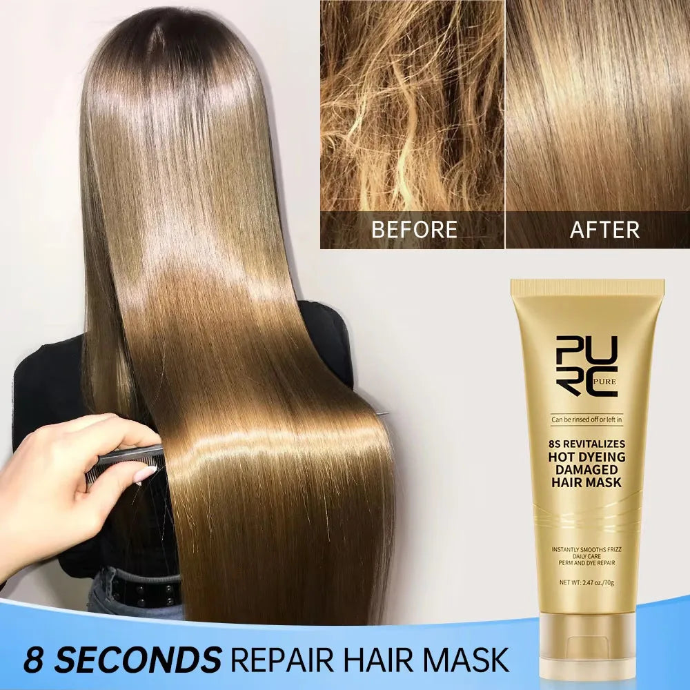 8 Seconds Magic Hair Mask Keratin Straightening Repair Damaged Frizy Treatment Soft Smoothing Professional Hair Care Cream