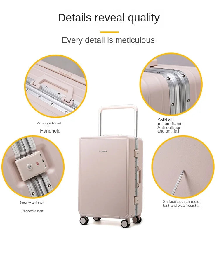 Aluminium Frame Travel Luggage Carry-On With Mute Wheels — Slate Gray | KIMLUD