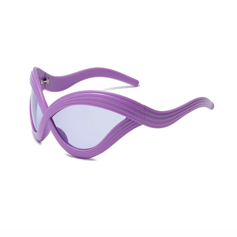 Cat-Eye Sunglasses Plastic Frame Travel Sun Protection — Black | KIMLUD