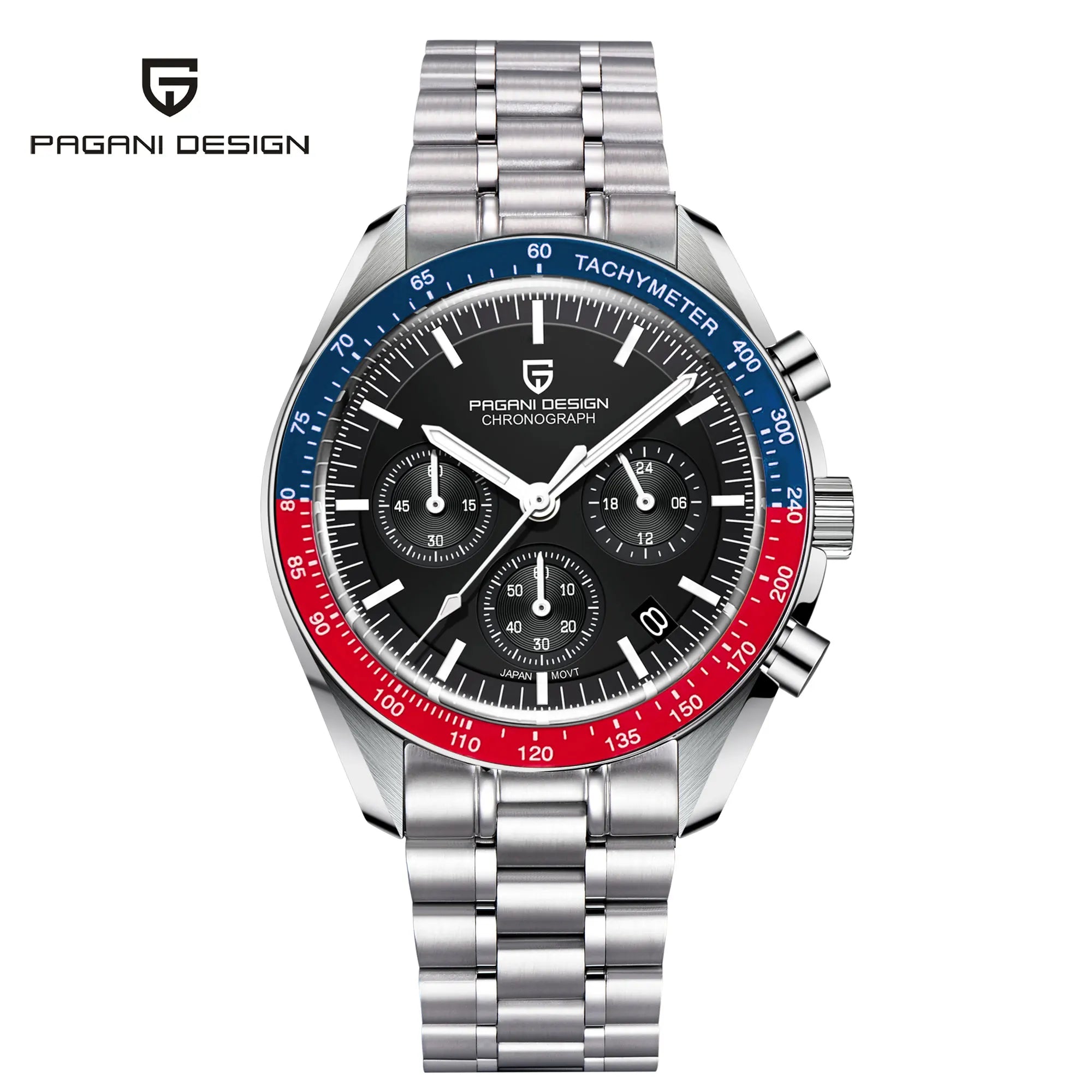 PAGANI DESIGN New Men's Watches Luxury Quartz Sapphire Bezel moon Watch For Men Sport Chronograph Waterproof Wristwatch 2024