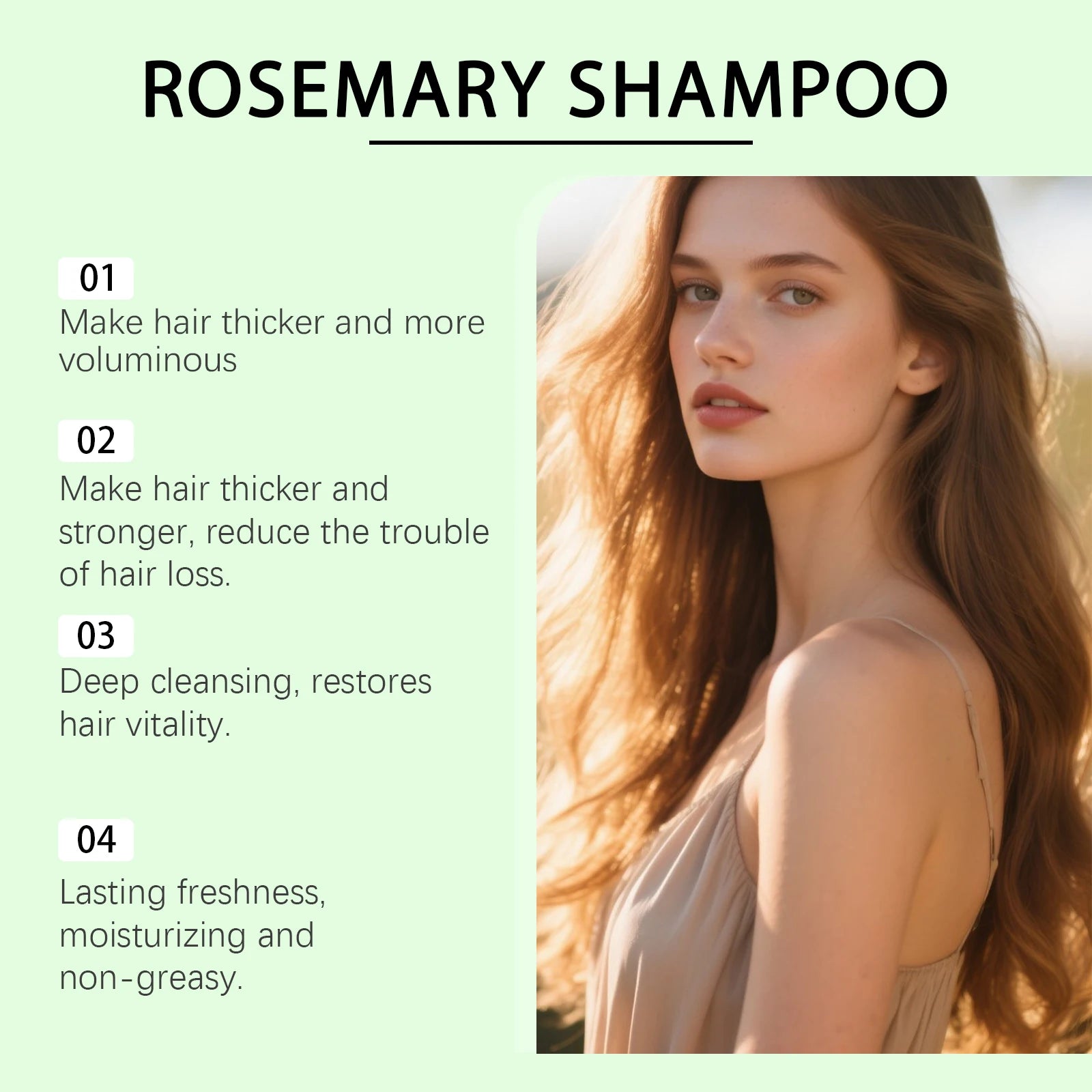 Rosemary-Infused Shampoo Thickening Deep Nourishing Scalp Care For All Hair Types — Black | KIMLUD