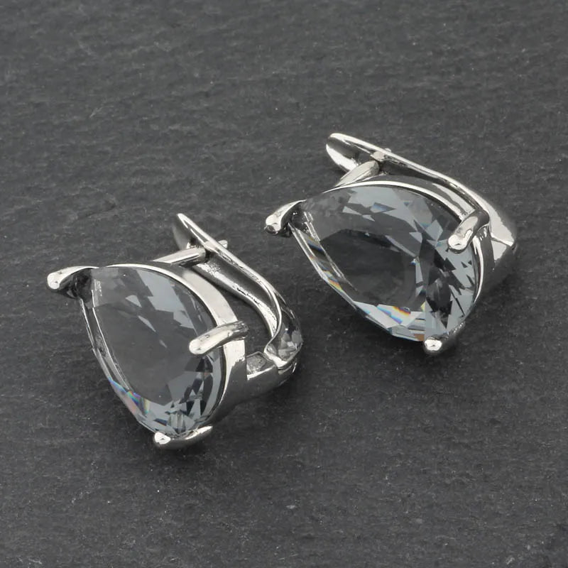 New 2022 Luxury For Wedding Drop Earrings For Women Fine 585 Rose Gold Color Water Drop Long Dangle Earrings Fashion Jewelry