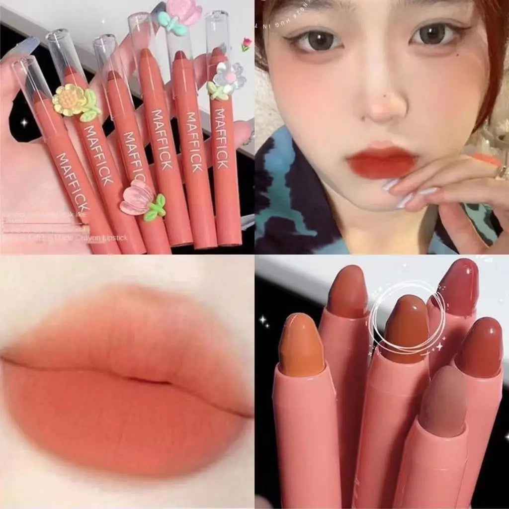 Matte velvet lipstick pen waterproof long-lasting non-stick cup lipstick sexy lip gloss pencil female makeup outline lip line