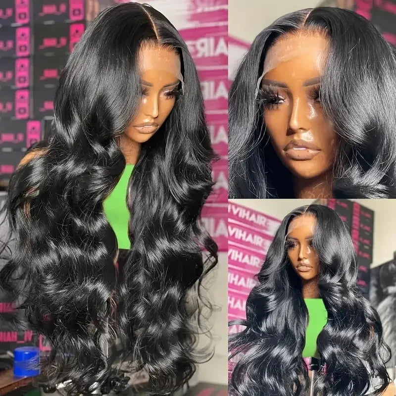 Lace Front Wig – 180 Density – Human Hair – Natural Black | KIMLUD
