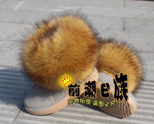 Faux Fur Boots Leg Warmer Cuffs Elastic DIY Accessory — Black | KIMLUD