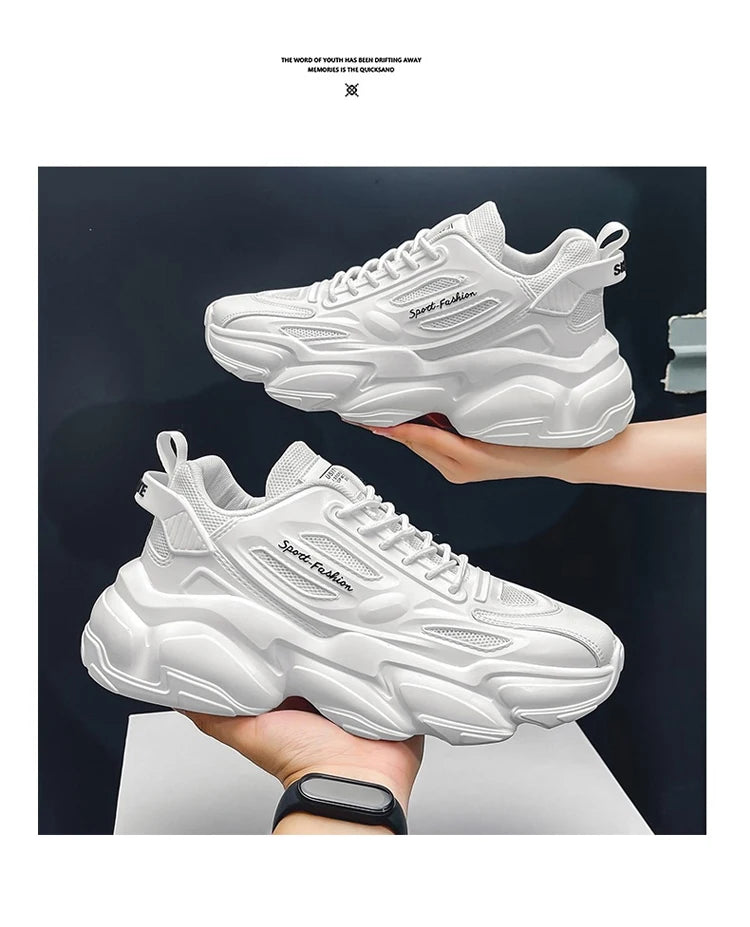 Breathable Mesh Sneakers Sport Walking — Black | KIMLUD