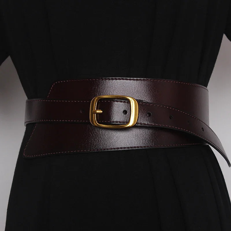 Belt – Wide Leather Belt – Cowskin | KIMLUD