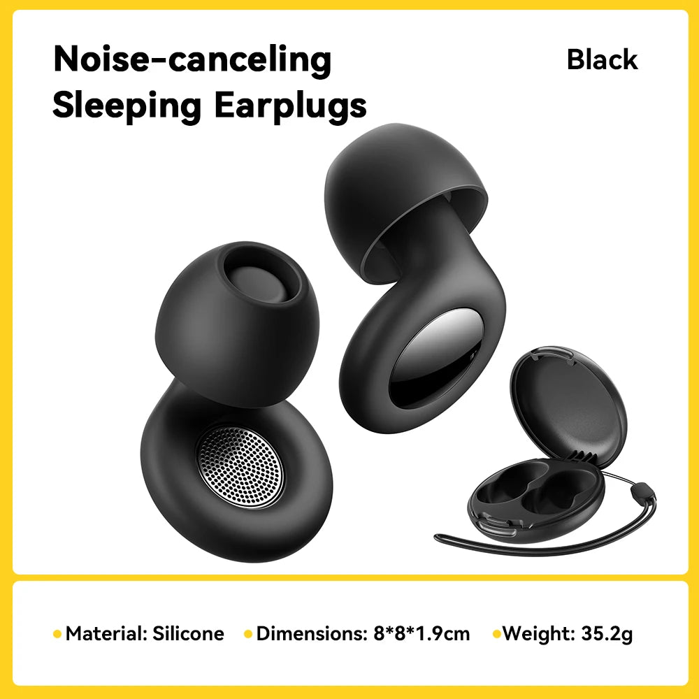 Silicone Sleep Ear Plugs Noise Cancelling Soft Comfort Fit For Sleep Work Travel — White | KIMLUD