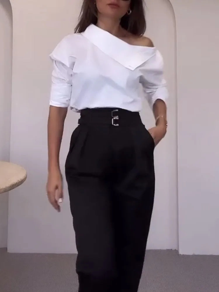 KIMLUD, New Fashion Shirt For Women Women 2025 Casual Long-sleeve Button Women's Blouse Spring Chic White Tops Office Shirts Female, KIMLUD Womens Clothes