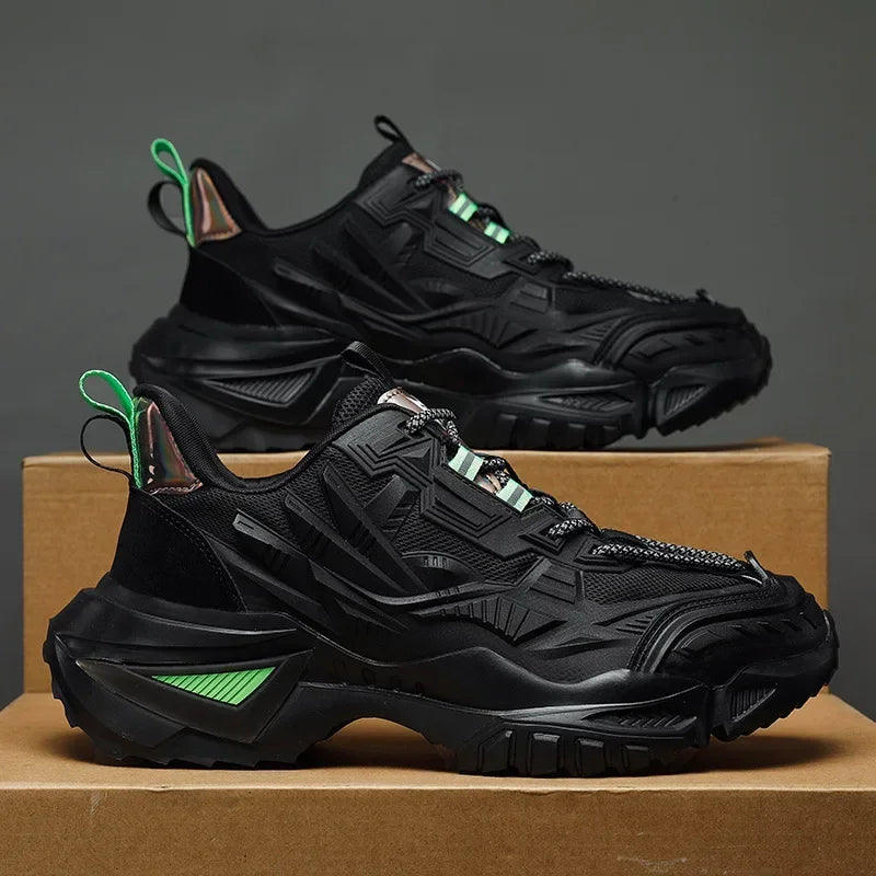 Rotary Buckle Unisex Trendy Sneakers Chunky Men Running Shoes Women Thick Bottom Jogging Footwear Couple Street Zapatos 2023