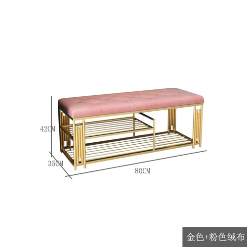 Light Luxury Shoe Storage Ottoman — Black | KIMLUD