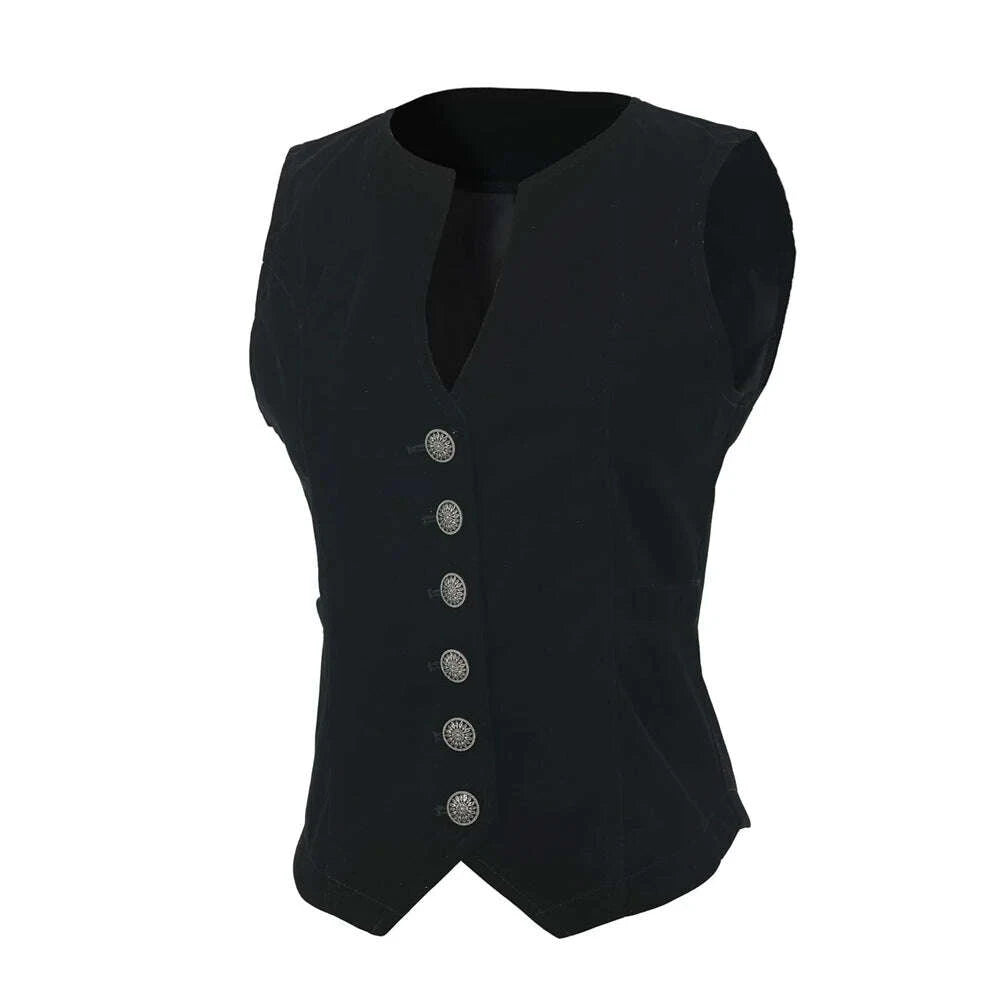 KIMLUD, Vintage Velvet Vest for Women V Neck Cropped Sleeveless Casual Tops Regular Fitted Jacket Waistcoat, KIMLUD Womens Clothes