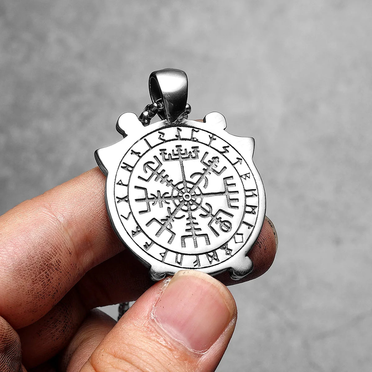 Double Axe Viking Men Necklaces With Pendant Stainless Steel Jewelry Nordic Totem For Male Women Punk Hip Hop Gifts Wholesale